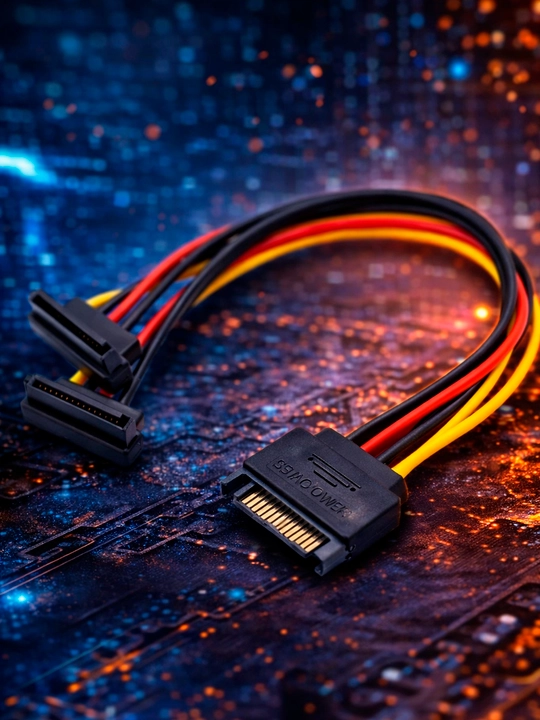 Adapter SATA - Dual SATA L shaklidagi dual HDD, SSD qattiq disk uchun qo'shimcha pitaniya
