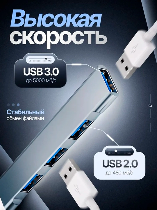 USB hub, 4 USB portli , Type-C, adapter HUB USB 3.0 mackbook va PC Smartfon uchun