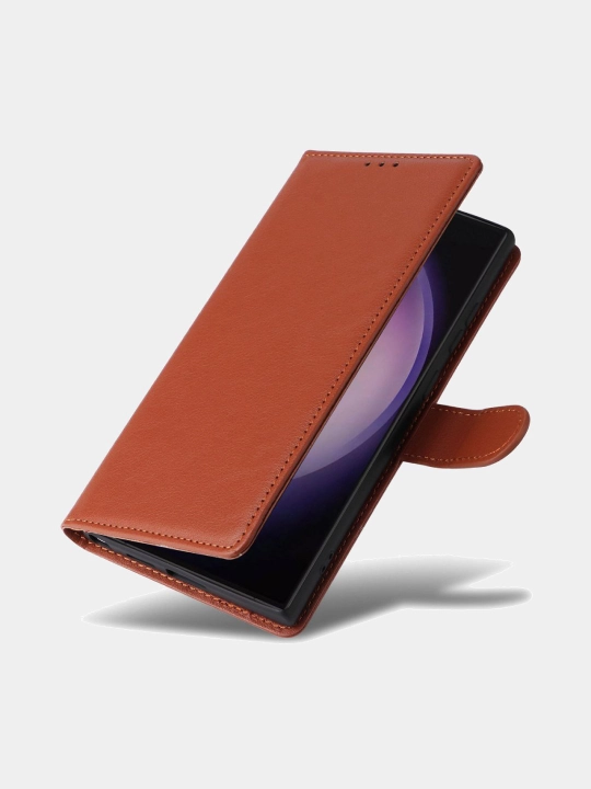 Чехол с подставкой для Samsung Galaxy S21/S22/S23/S24/S25/S26 Ultra PU кожа + Soft TPU