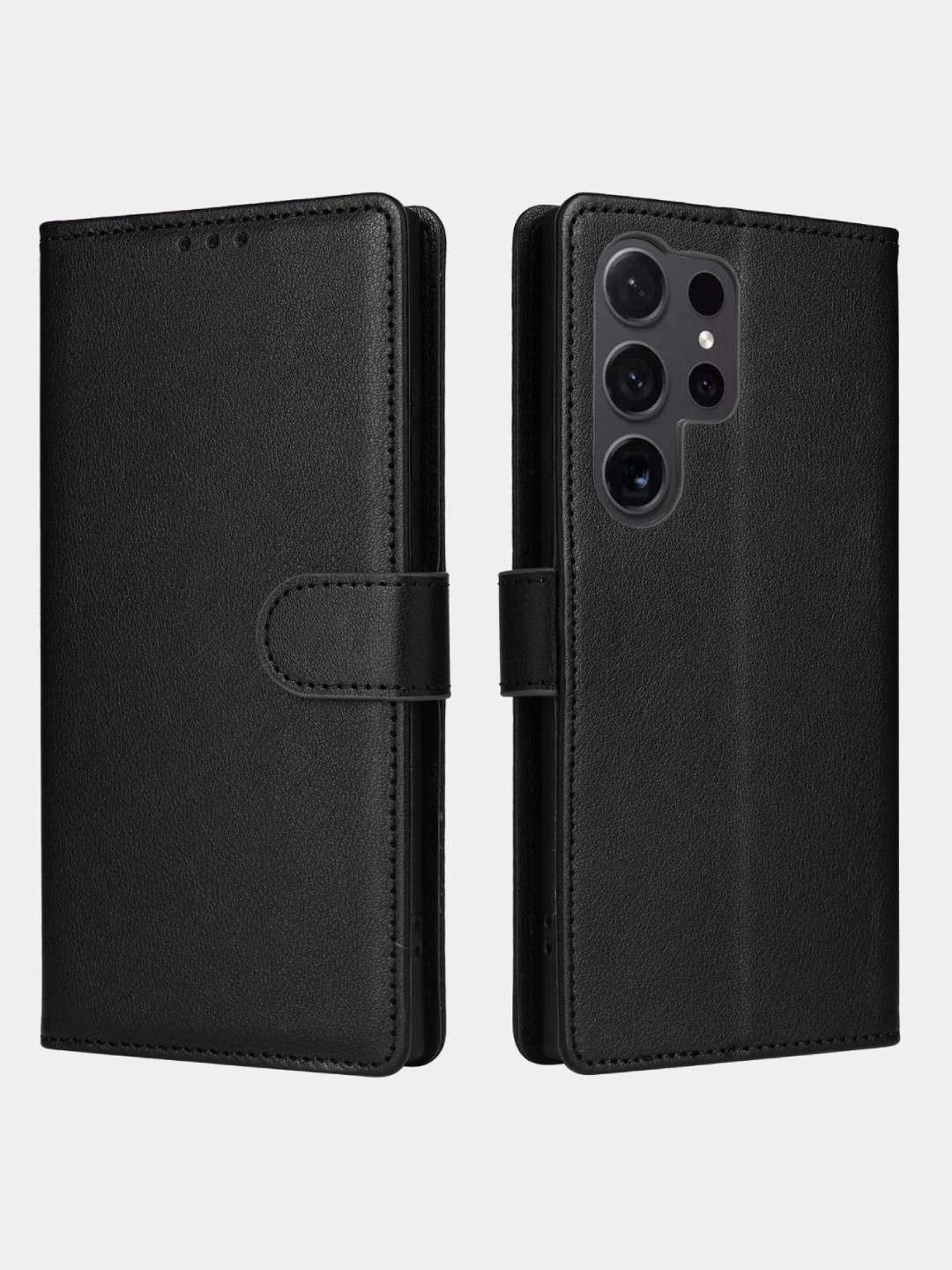 Чехол с подставкой для Samsung Galaxy S21/S22/S23/S24/S25/S26 Ultra PU кожа + Soft TPU