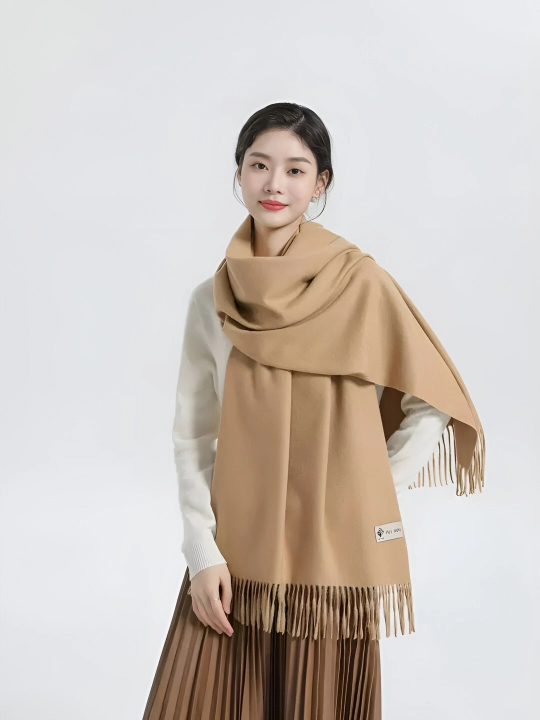 Ayollar qishki kashemir sharfi, qalin sharf, 180x70 sm
