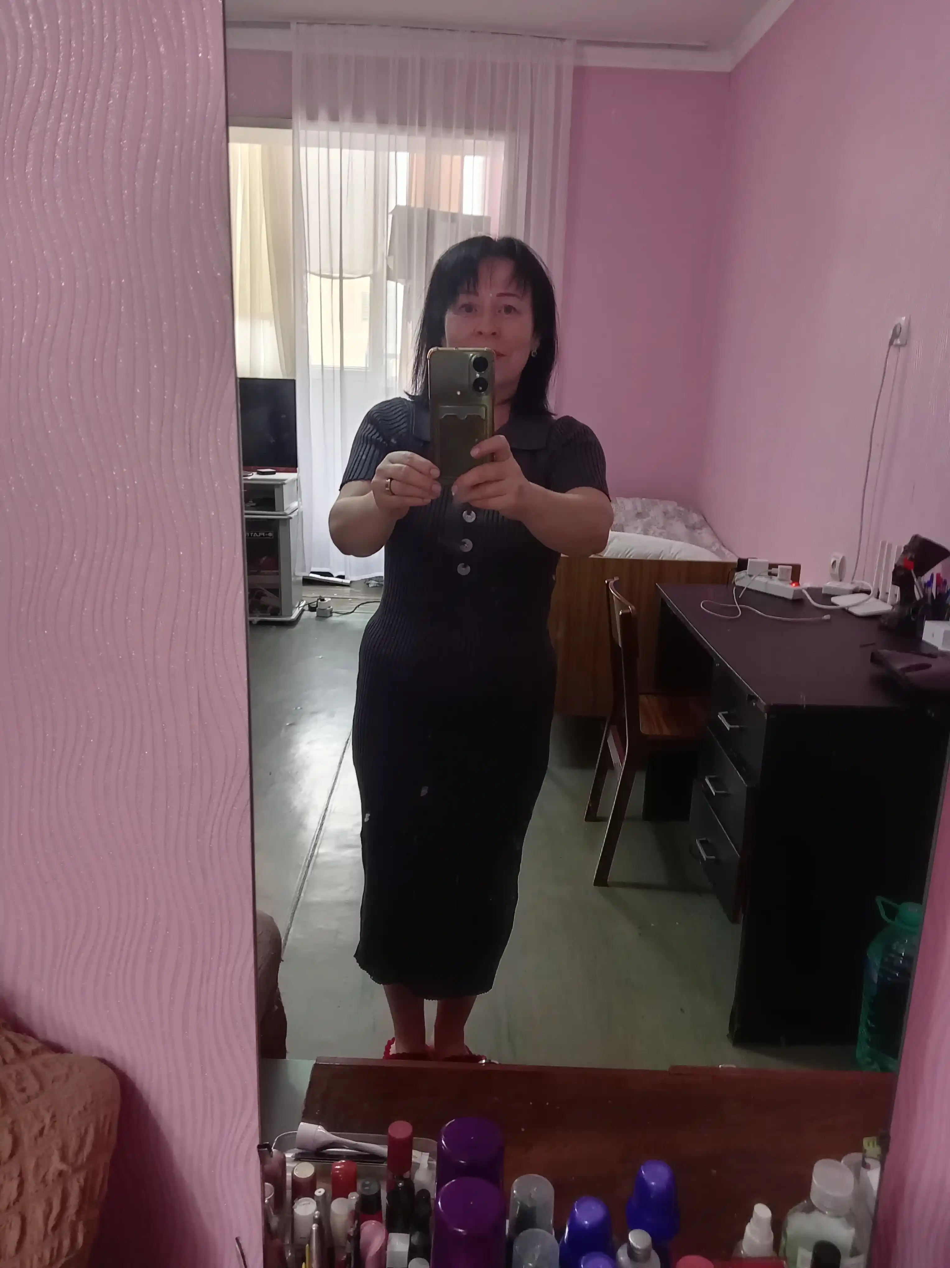 Ayollar uchun trikotaj ko‘ylak, standart o‘lcham — ELLY FASHION