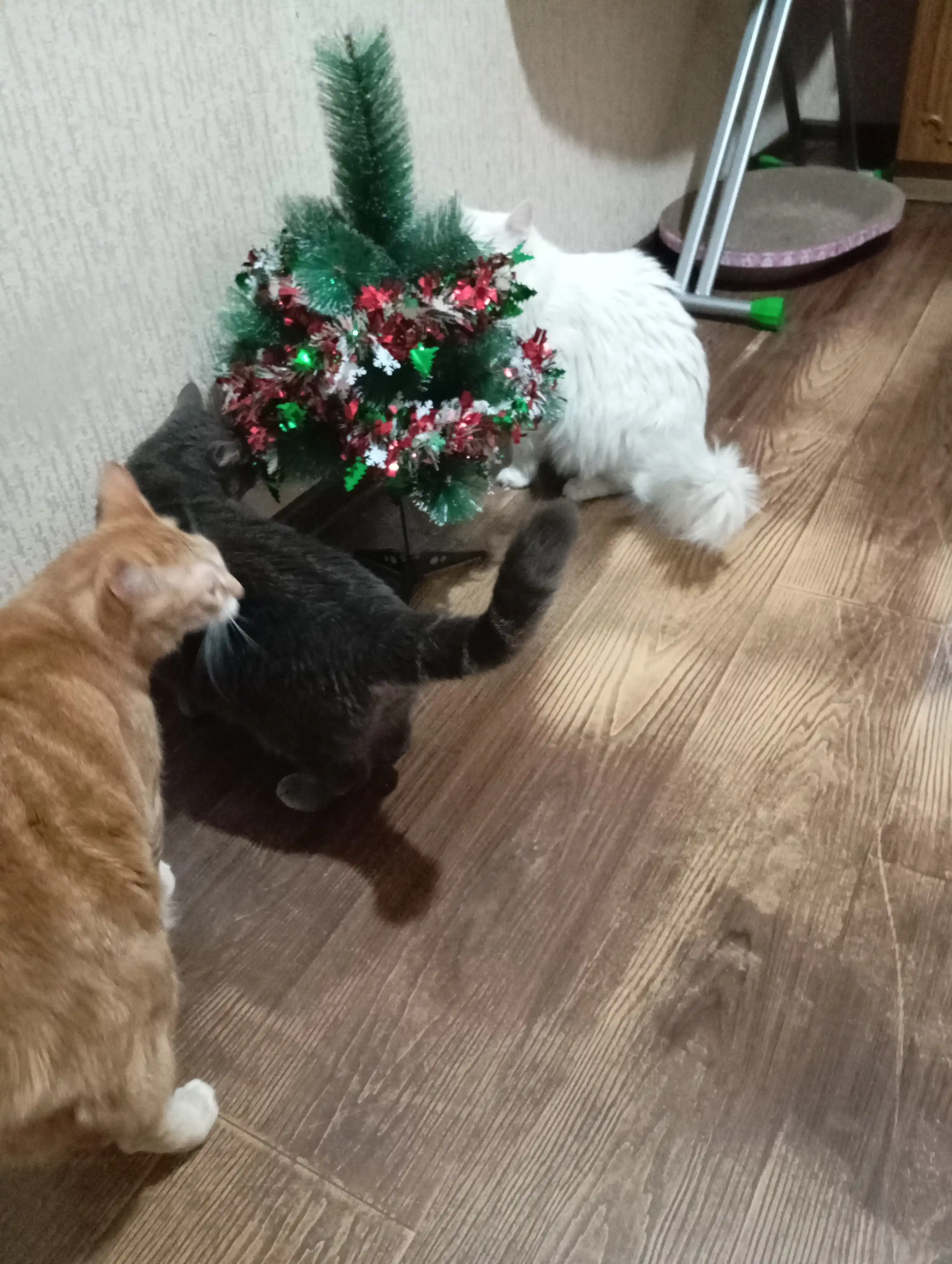 Yangi yil archasini bezatish uchun momiq va qalin mishura, 2 metr