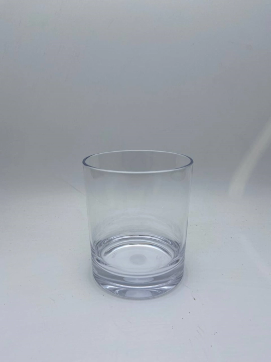 Akril stakan viski uchun, zarbaga chidamli, 340 ml, shaffof