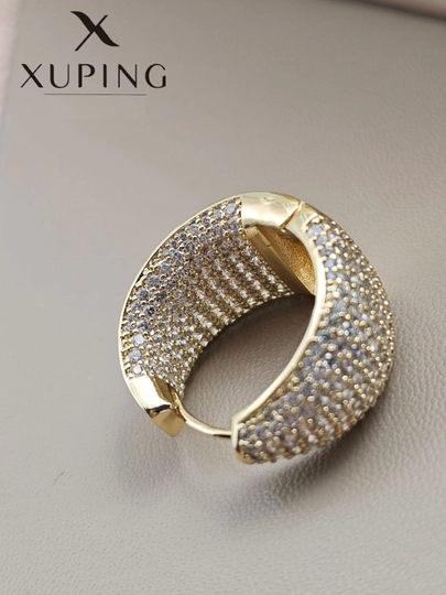 Кольцевые серьги для девочек и женщин, Xuping — 1001PRT-XUPINGK3-КРЕМОВ