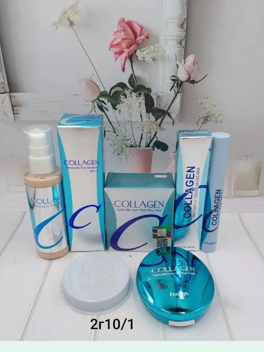 Collagen 3 tasi 1 ta yuz parvarishi kosmetika to‘plami — sovg‘a go‘zallik boxi