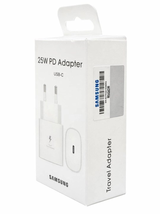 Сетевой адаптер Samsung 25W USB Type-C с кабелем Type-C, быстрая зарядка PD, для Samsung