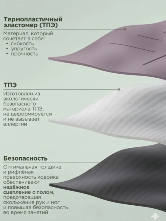 Коврик для йоги и фитнеса, 6 мм, нескользящий и износостойкий, спортивный, для пилатеса
