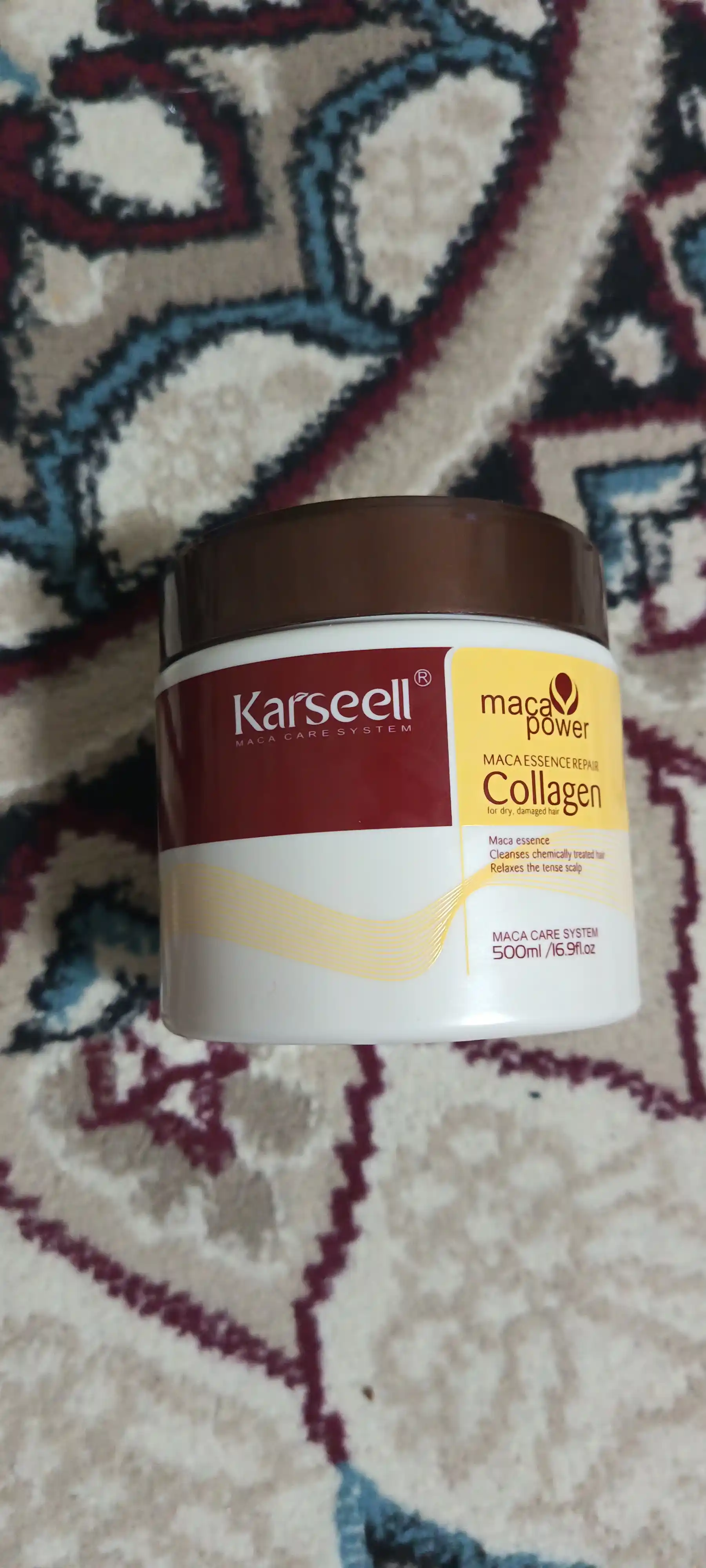 Маска для волос Karseell Collagen, 500 г увлажняет и питает, предотвращает ломкость