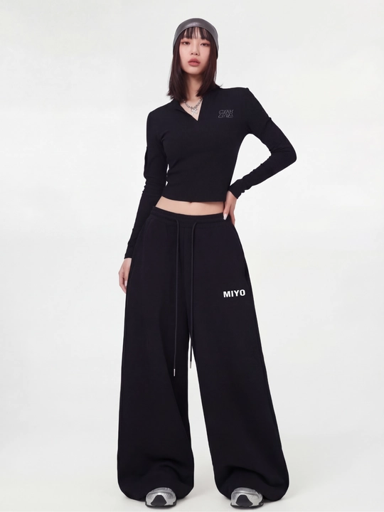 MIYO Женские тёплые зимние трико брюки с начёсом, широкие oversize