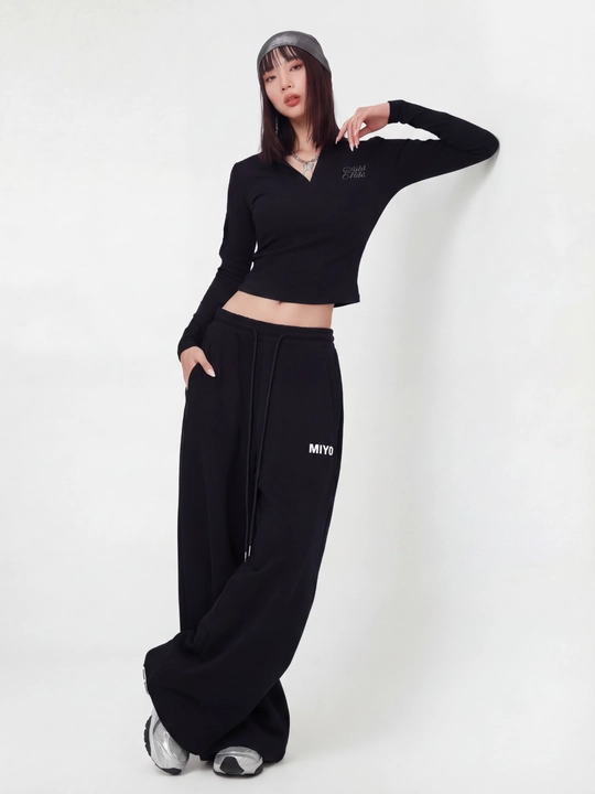 MIYO Женские тёплые зимние трико брюки с начёсом, широкие oversize