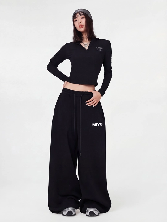 MIYO Женские тёплые зимние трико брюки с начёсом, широкие oversize