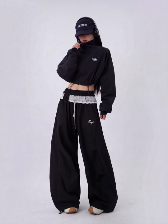 MIYO Женские тёплые зимние трико брюки с начёсом, широкие oversize