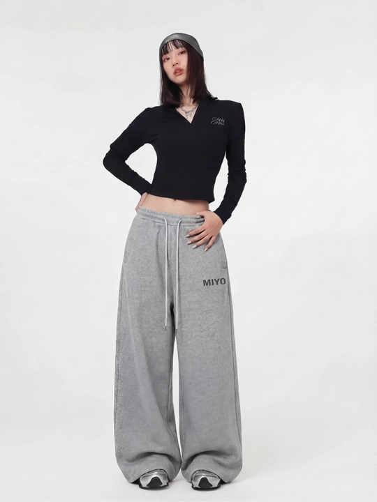 MIYO Женские тёплые зимние трико брюки с начёсом, широкие oversize