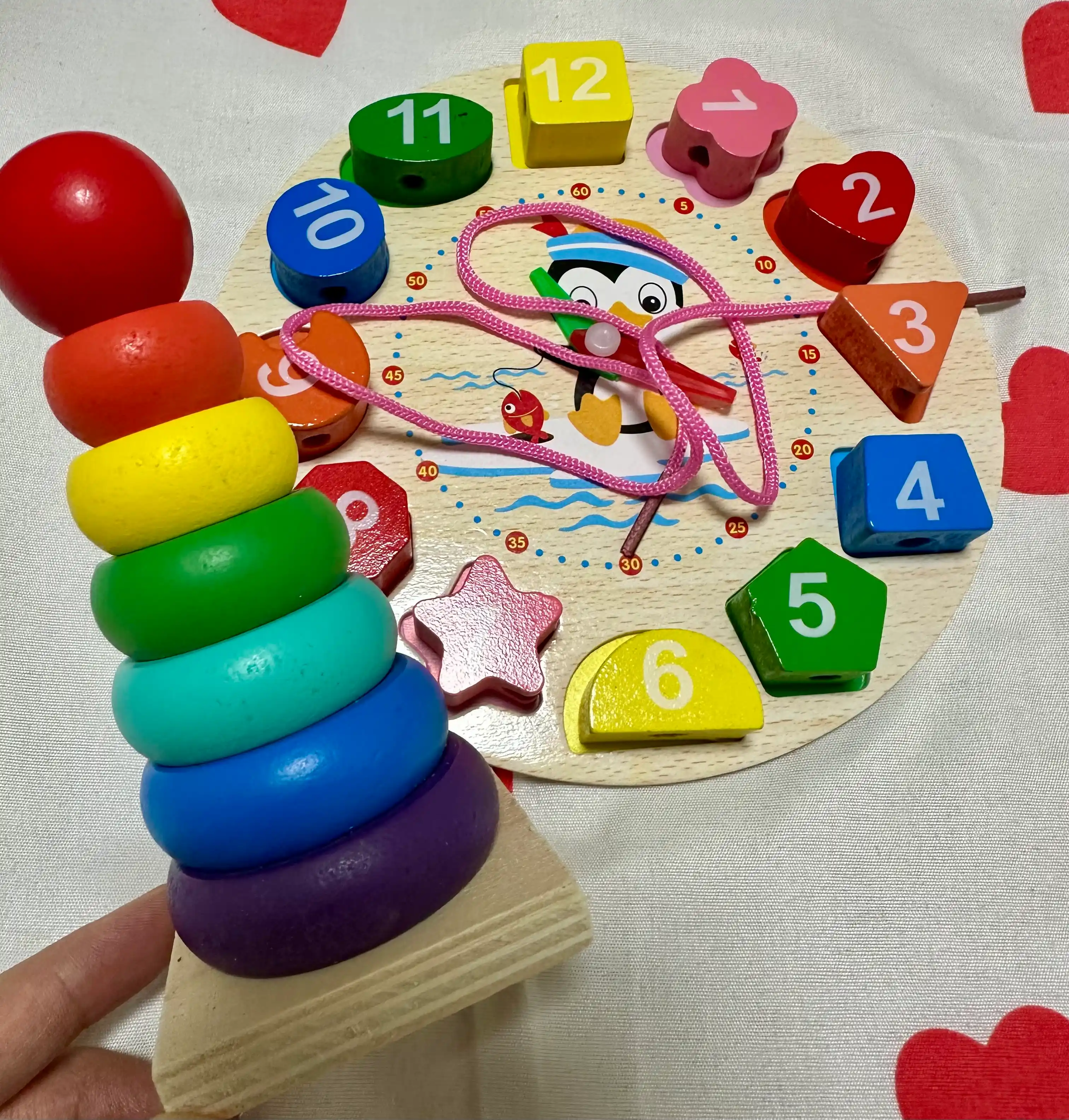 Montessori sorter piramida – raqamli yog‘och rivojlantiruvchi o‘yinchoq