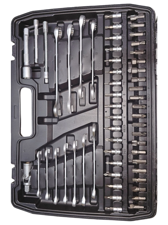 IRON 125 PCS asboblar to‘plami - professional bosh va kalitlar to‘plami