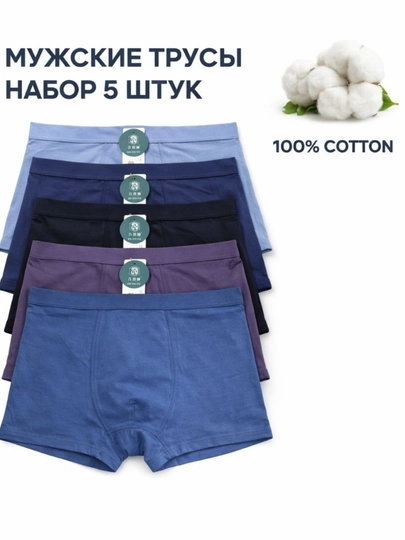 Трусы мужские подходящая для всех сезонов, — хлопок 5 штук