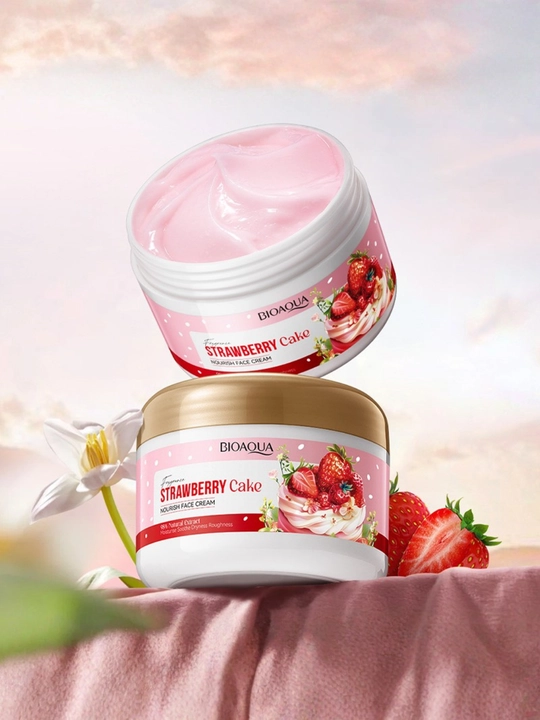 Питательный крем для лица BIOAQUA Strawberry Cake, увлажняющий, с клубничным ароматом - 