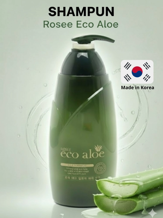 Rosee Eco Aloe Namlovchi Shampun, barcha turdagi sochlar uchun, 760 ml