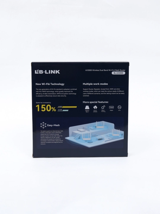 LB-LINK AX3000 — yuqori unumdorlikka ega ikki diapazonli Wi-Fi 6 Gigabit marshrutizator