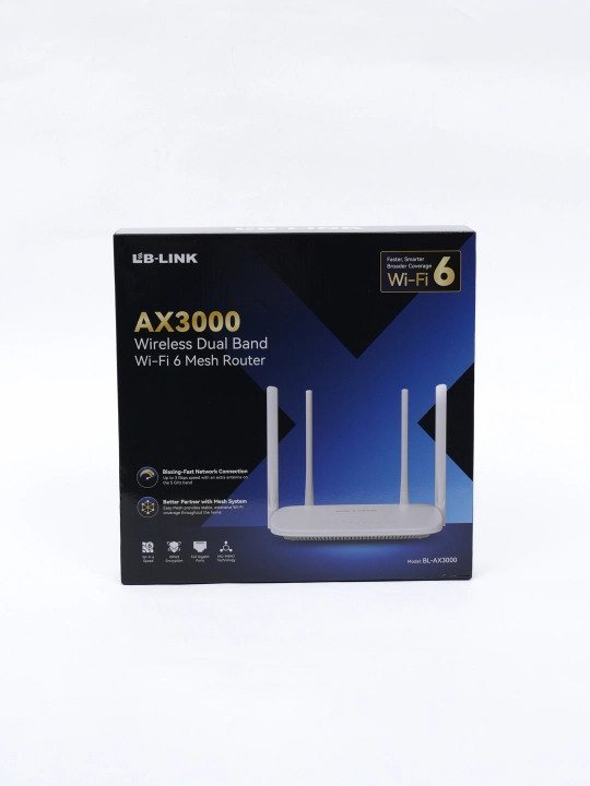LB-LINK AX3000 — yuqori unumdorlikka ega ikki diapazonli Wi-Fi 6 Gigabit marshrutizator