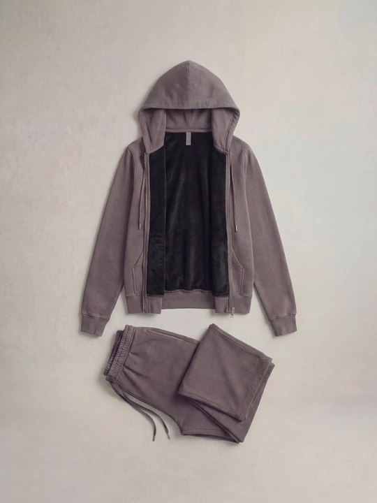 MIYO ayollar sport dvoyka kostyumi — oversize, issiq, xudi va keng shim, har kungi