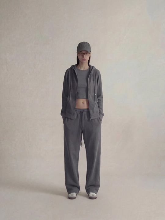 MIYO ayollar sport dvoyka kostyumi — oversize, issiq, xudi va keng shim, har kungi