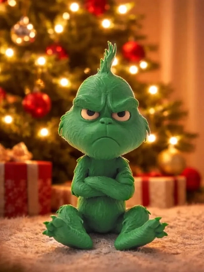 Гринч фигурка, новогодняя 3d игрушка