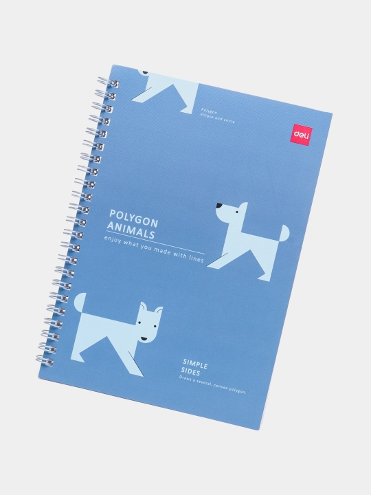 Spiralsimon bloknot A5-60 sheets, 70gsm ELA560 (Polygon animals)