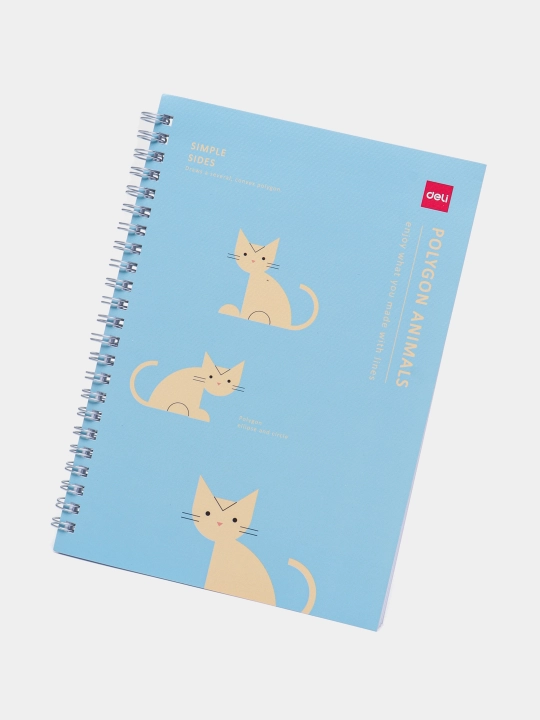 Spiralsimon bloknot A5-60 sheets, 70gsm ELA560 (Polygon animals)