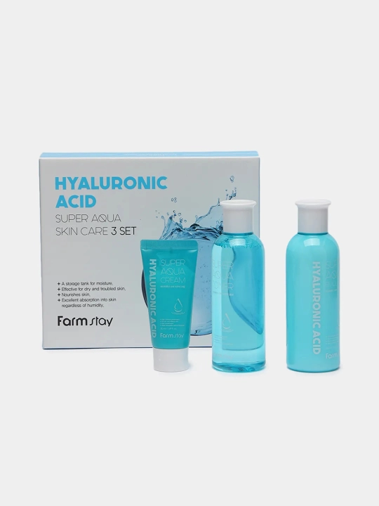 Yuz uchun to'plam, FarmStay, Collagen, Hyaluronic acid, 3 set