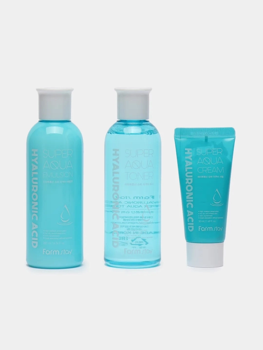 Yuz uchun to'plam, FarmStay, Collagen, Hyaluronic acid, 3 set