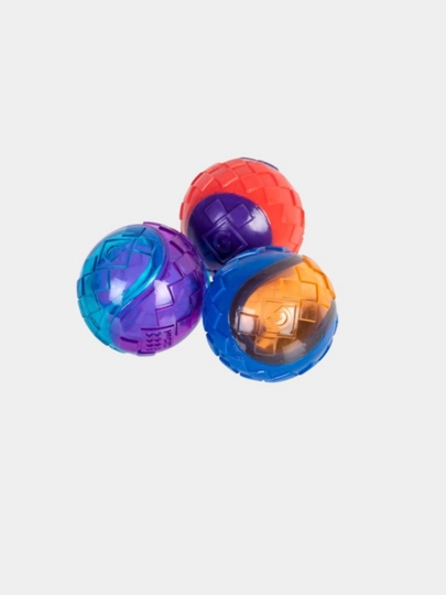 GiGwi (Гигви) Ball ТРИ МЯЧА игрушка для собак с пищалкой, резина