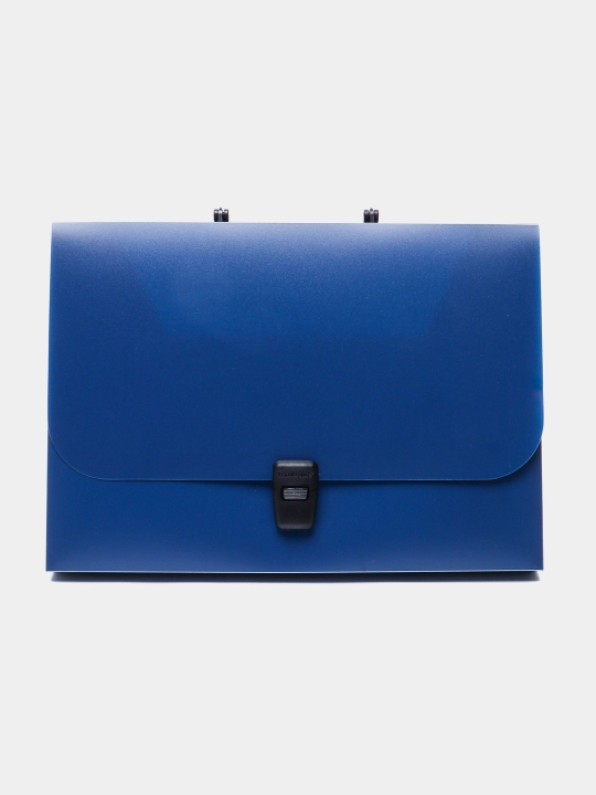 Портфель пластиковый ErichKrause Matt Classic, A4, синий (в пакете по 1 шт) 50435 - 