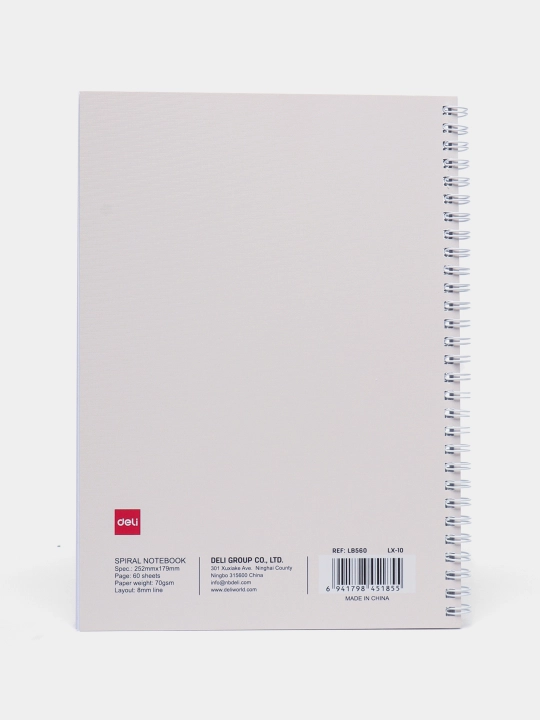 Bloknot Spiral Geometric figure (B5,60varaq.70gr.) Deli ELB560- (geometrik shakl)
