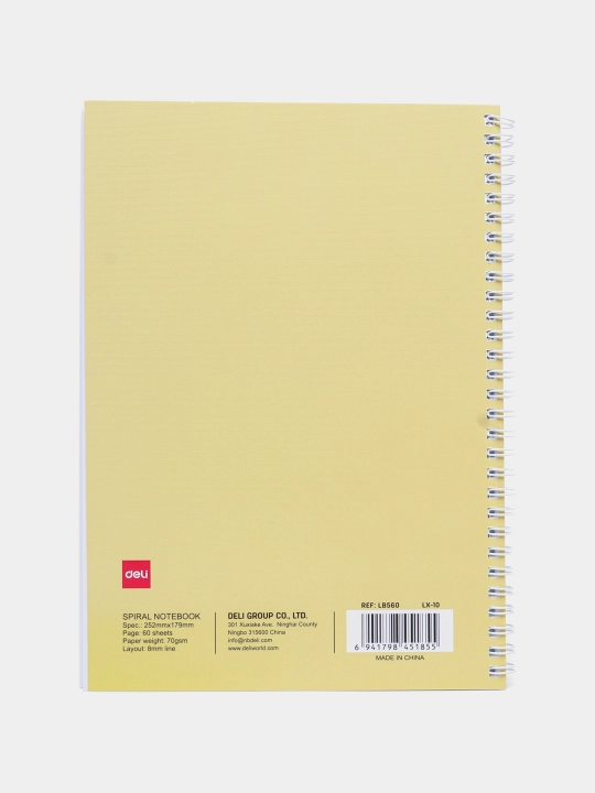 Bloknot Spiral Geometric figure (B5,60varaq.70gr.) Deli ELB560- (geometrik shakl)