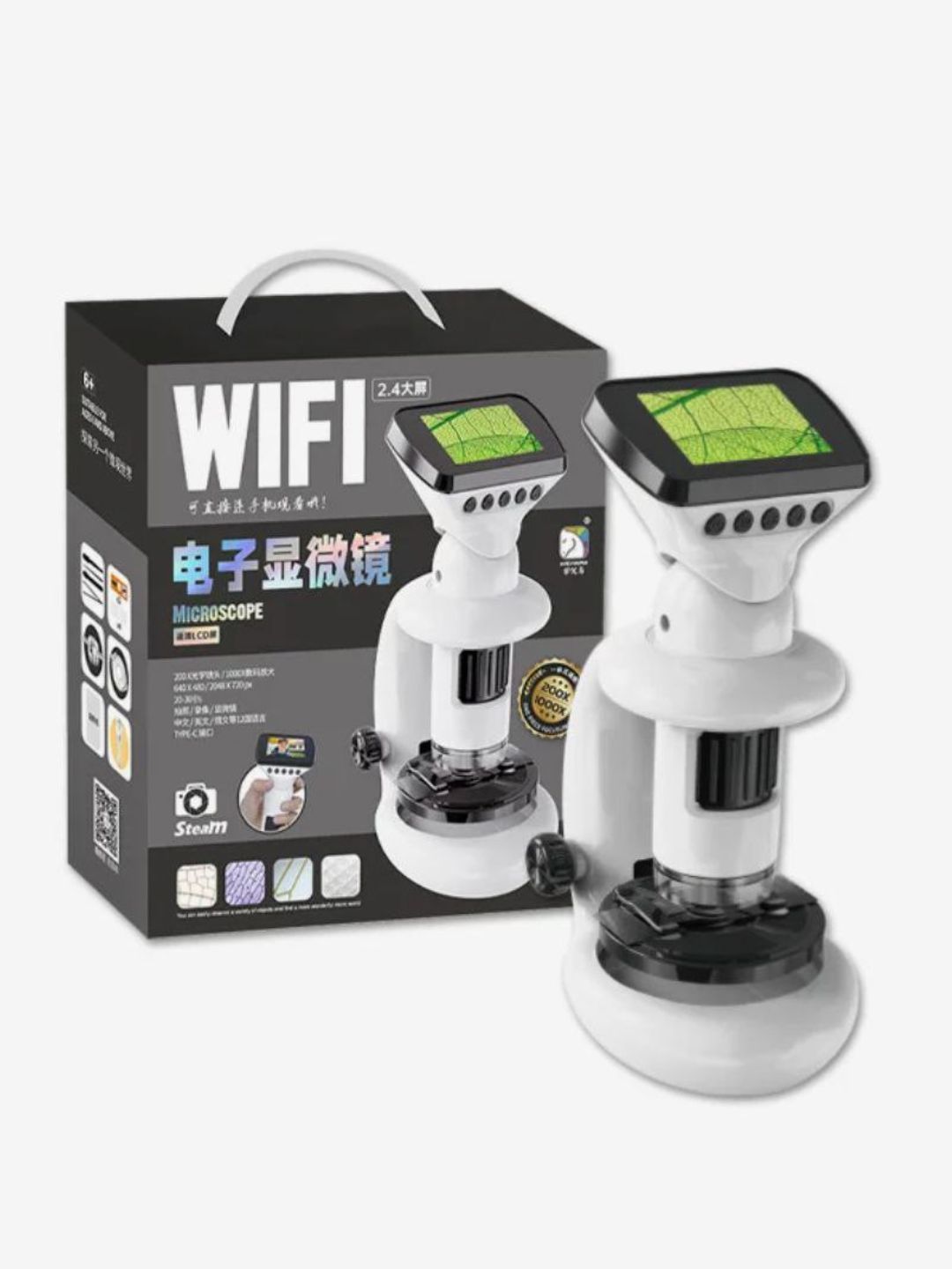 Детский цифровой микроскоп с экраном и Wi-Fi