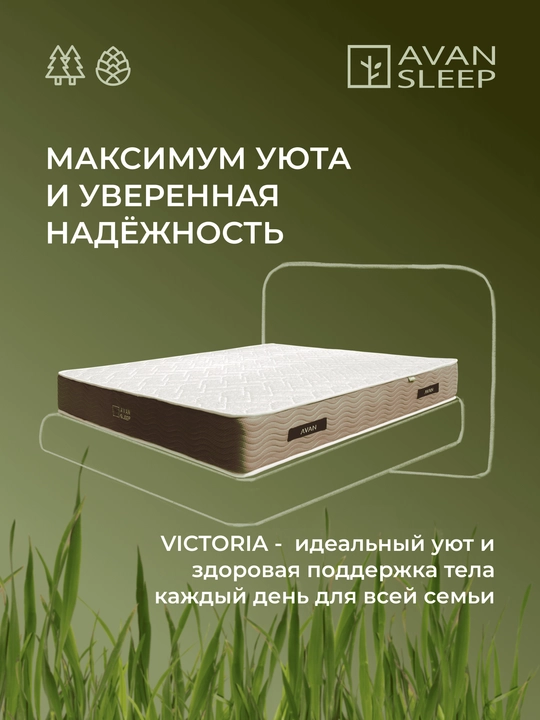 Анатомический матрас VICTORIA, 200x80 / 200x90 / 200x160 / 200x180 / 210x170 / 210x180 см