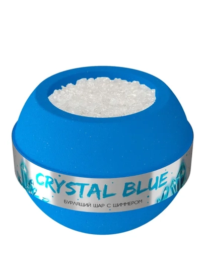 Бомбочка с шиммером и морской солью Crystal Mint, Blue, Pink, 210 гр, Fabrik Cosmetology