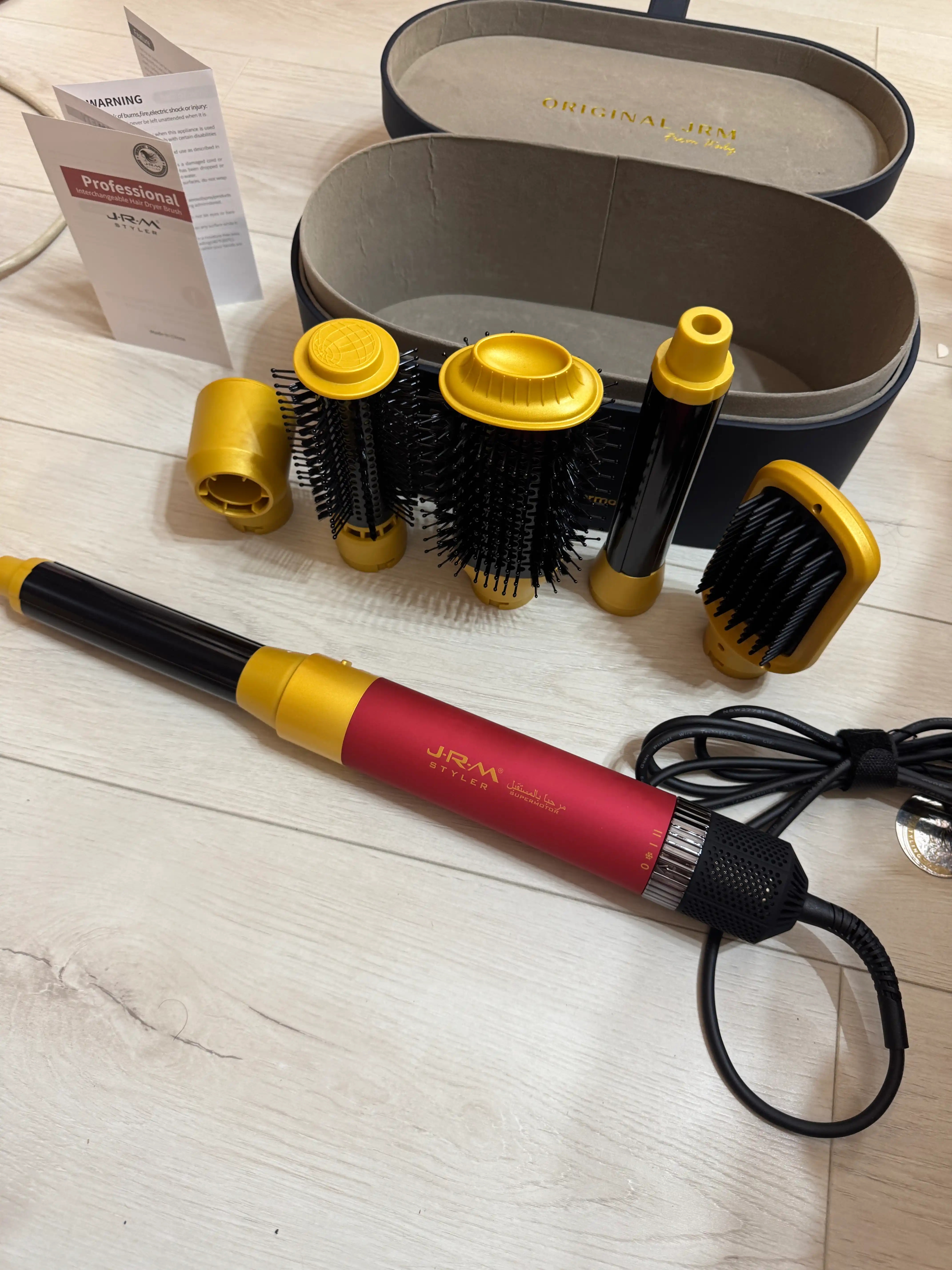 Soch quritgich fen Airwrap JRM styler, 6 tasi 1 da, avtomatik ployka va turmaklash