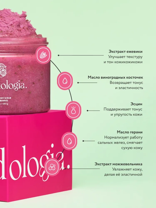 Скраб-детокс Metodologia для тела арбуз, драгонфрукт, шоколадное печенье, ягоды 480 гр