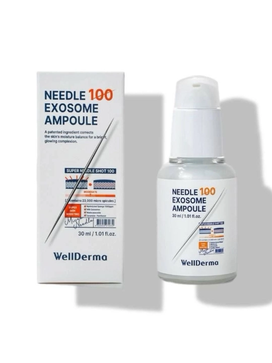 Ампула для лица WellDerma Needle 100 Exosome , с эксозомами и микроиглами, 30 мл
