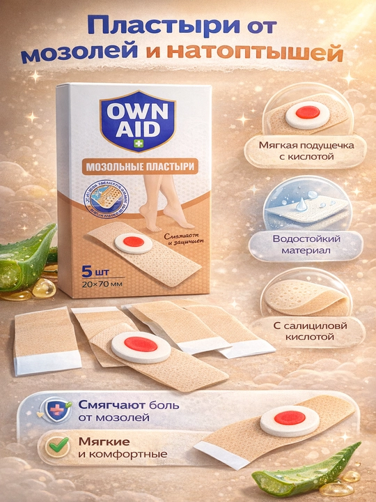 Пластырь от мозолей OWN AID 5 шт