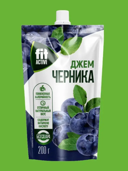 Fit Active past kaloriyali murabbosi, shakarsiz, 200 g (turli xil ta’mlar)