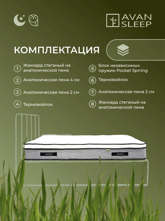 Аnatomik matras Gloria, 200x80 / 200x90 / 200x160 / 200x180 / 210x170 / 210x180 sm