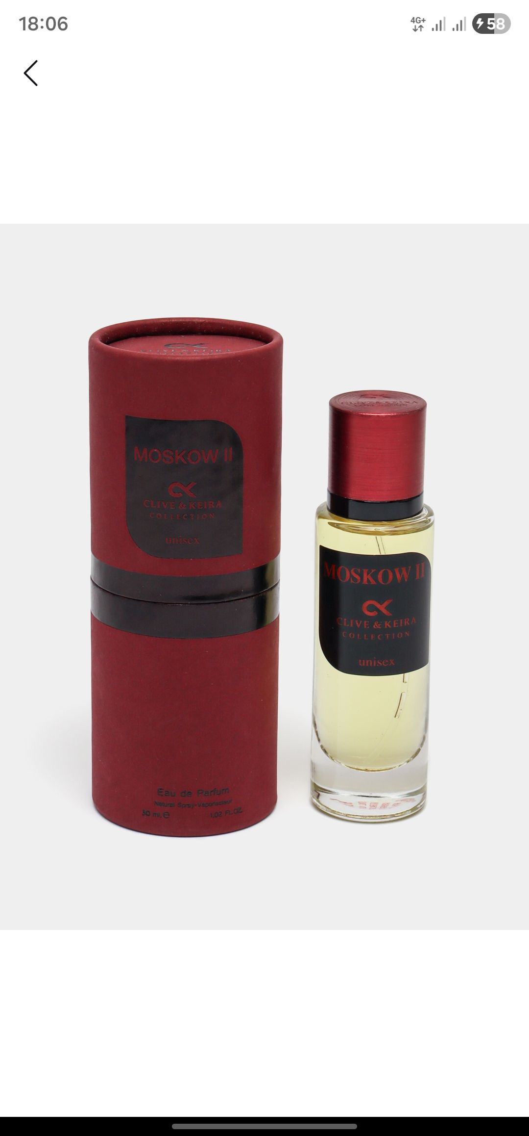 Parfyumlangan suv CLIVE & KEIRA Moscow 2, Molecules Escentric 02, uniseks atir, 30 ml