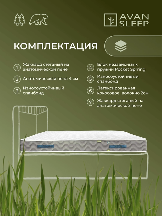 Аnatomik matras ACTIVE SPORT, 200x80 / 200x90 / 200x160 / 200x180 / 210x170 / 210x180 sm