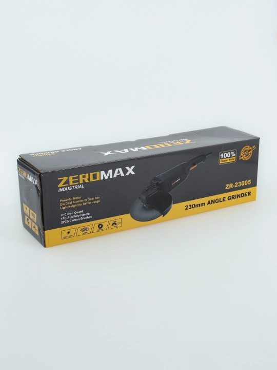 Болгарка Zeromax (23005), мощный двигатель, для дома и строительства