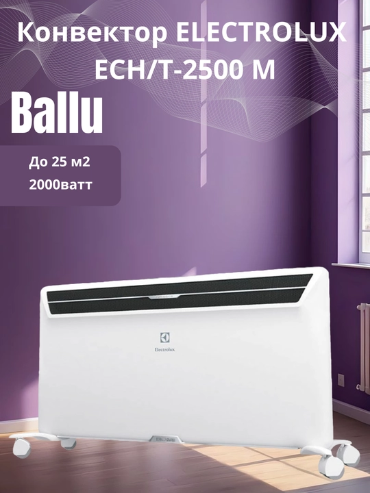 Electrolux ECH/AGI-2500 elektr konvektori 2500 W, LED displey, elektron termostat