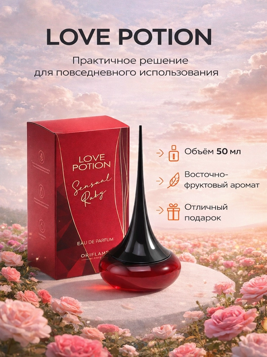 Парфюмерная вода для женщин Love Potion, Sensual Ruby, 50 мл - 